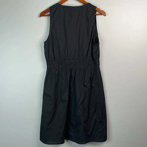 Converse One Star Cotton Midi Dress Black Sleeveless V-Neck Lined SK8 Size Large - Picture 6 of 11